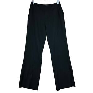 Eddie Bauer Womens Pants Black Blakely Mid Rise Palazzo Wide Leg Stretch 4